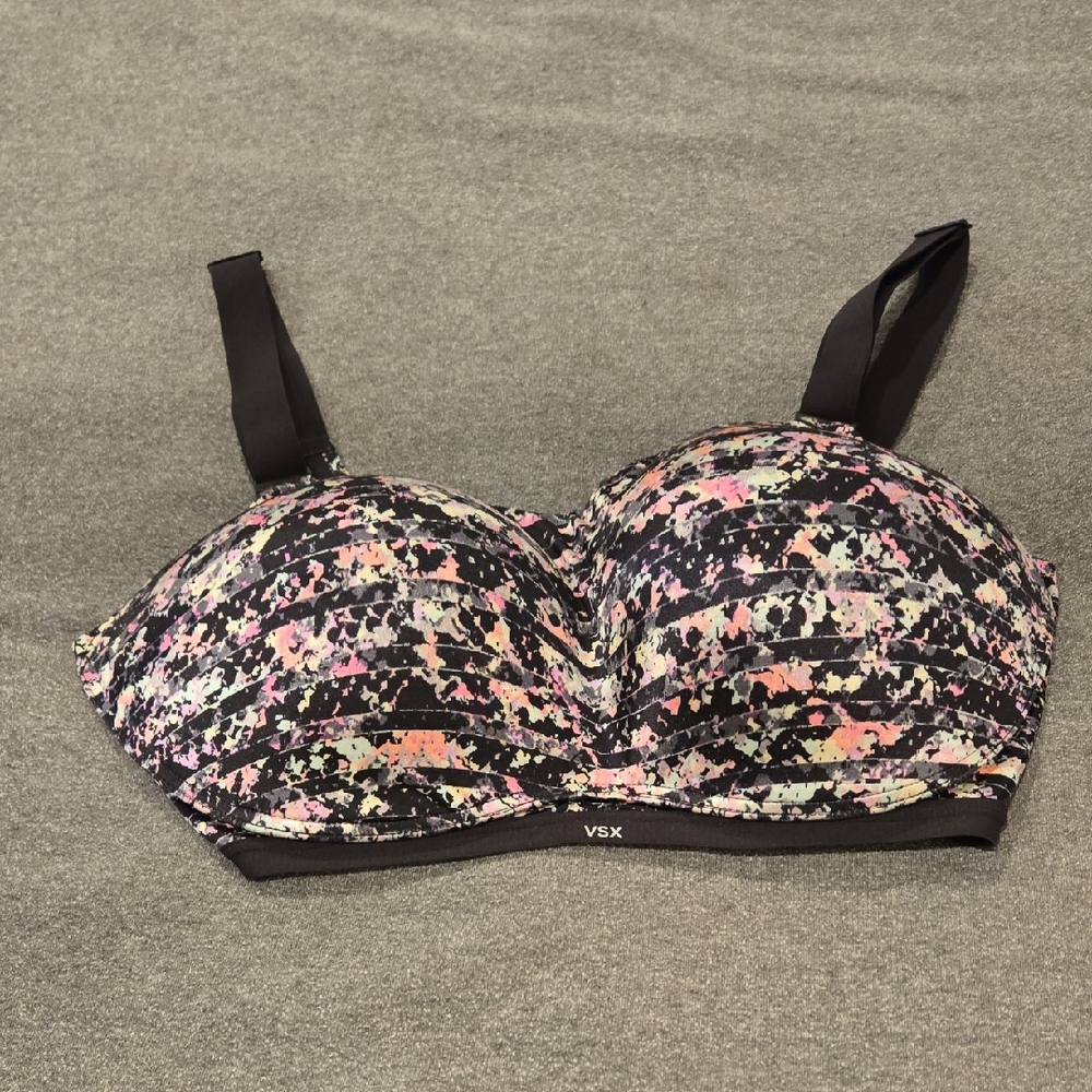 VSX Black Multicolor Floral Bra